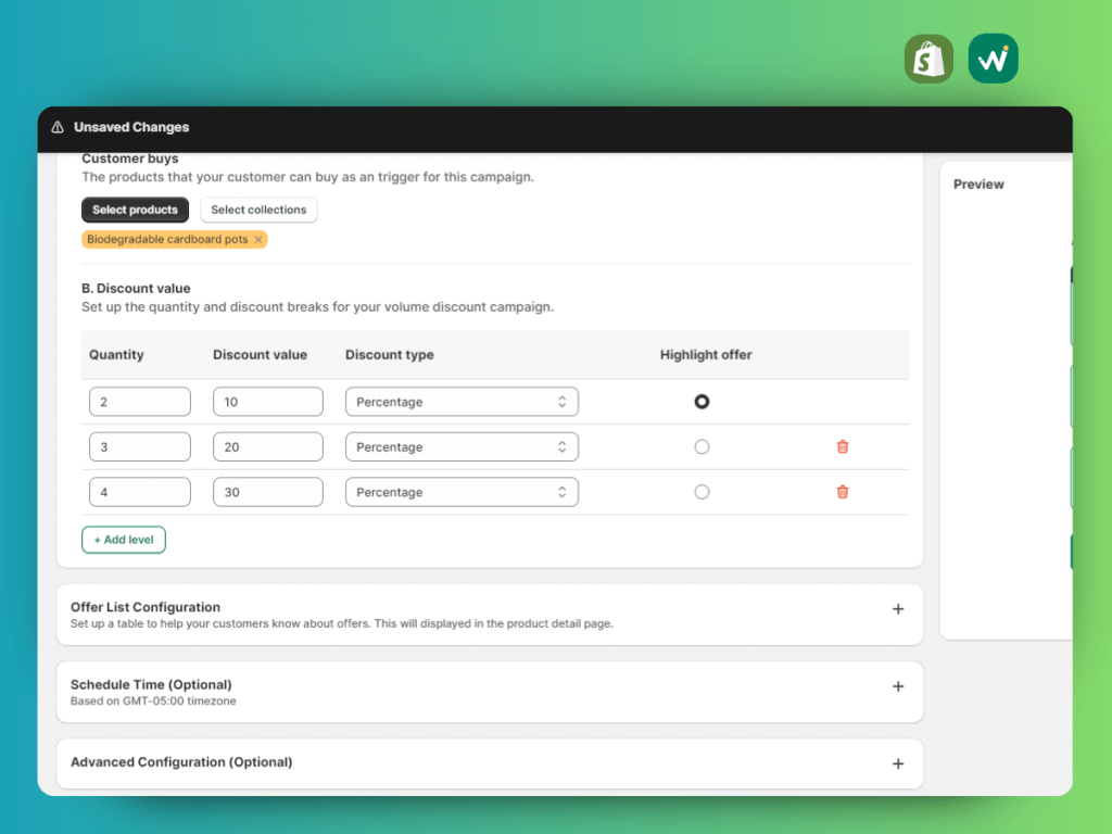 How to create tiered discounts/ quantity discounts/ volume discounts on Shopify store?