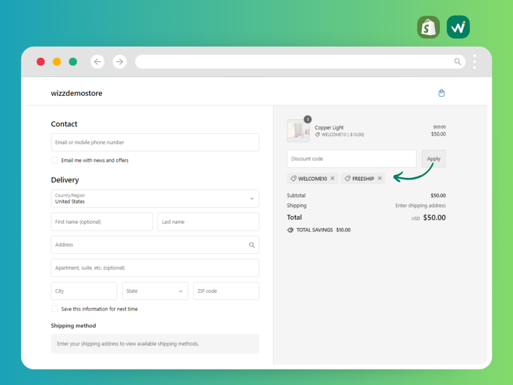 How to enable combining discounts on Shopify