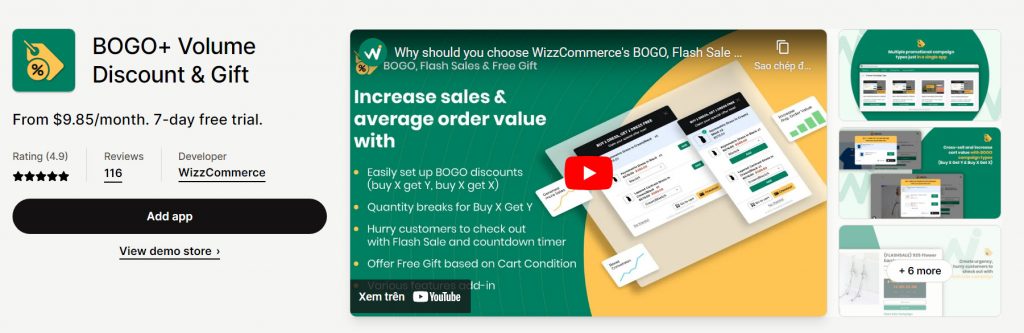 Best Shopify Flash Sale App: BOGO+ Free Gift With Purchase