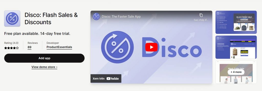 Best Shopify Flash Sale App: Disco flash sales
