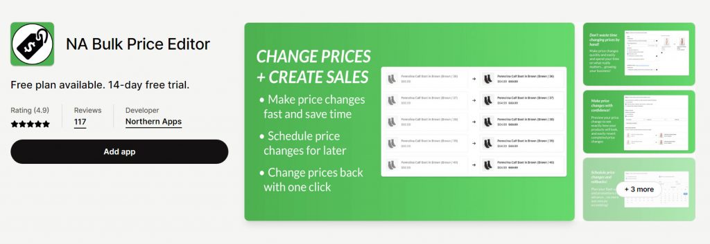 Best Shopify Flash Sale App: NA Bulk Price Editor