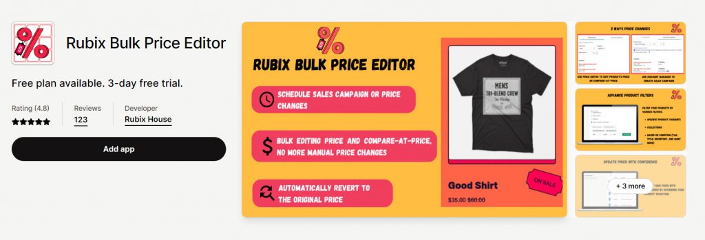 Rubik Price Editor