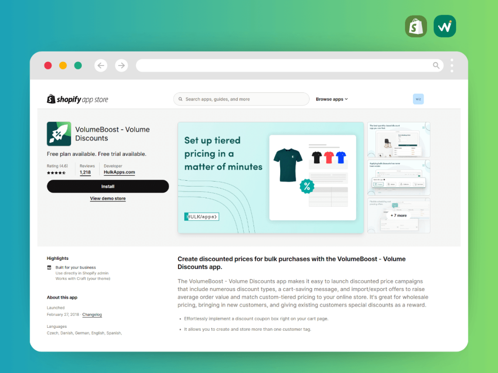 Shopify quantity discount app