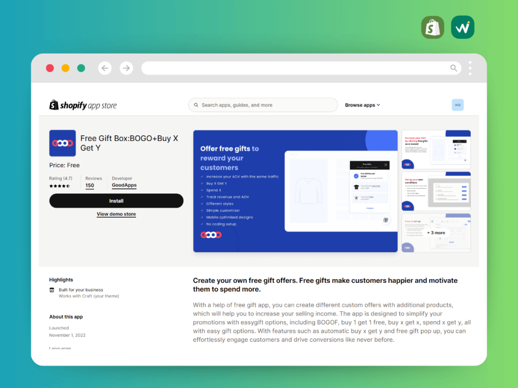 Free Gift Box Shopify App