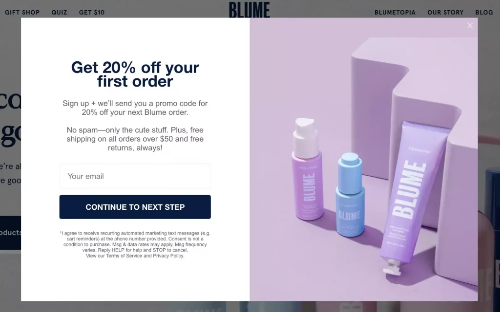 Shopify sales promotion examples first purchase discount