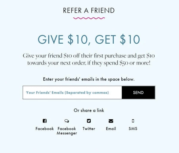 Shopify sales promotion examples referral discount