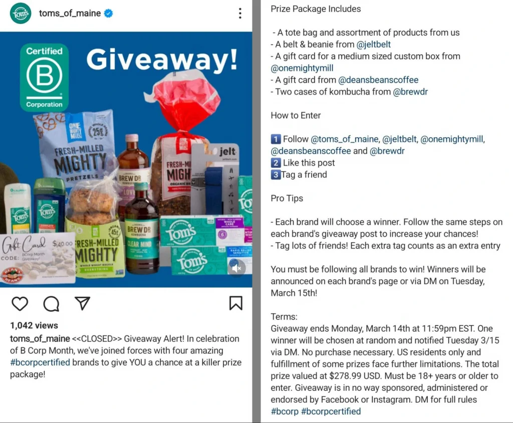Shopify sales promotion examples social contest