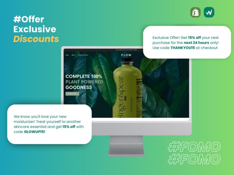 Offer discount on thank you page
