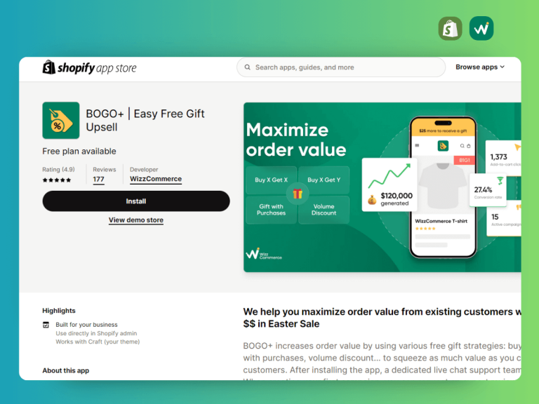 bogo buy 1 get 1 app, best shopify upsell app, best shopify free cross-sell and upsell app