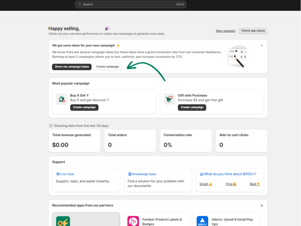 How to create BOGO deals on Shopify