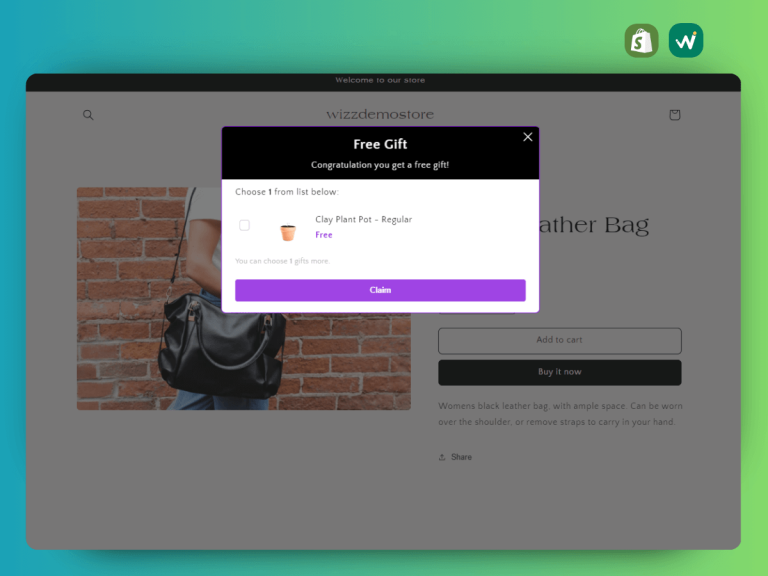 free gift upsell pop ups