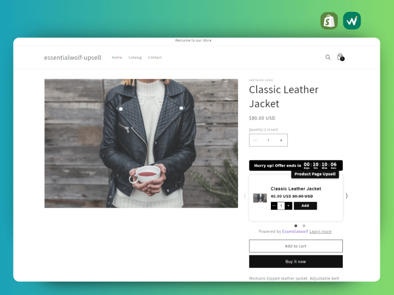add upsell on cart page, product page