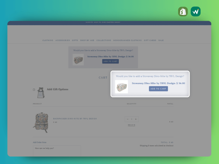 upsell incart examples