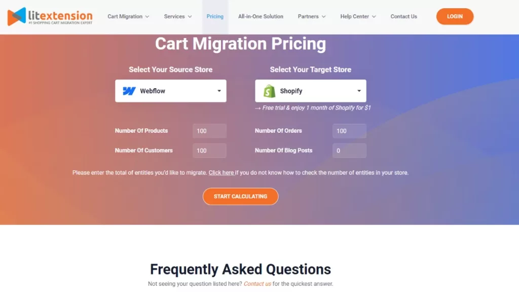 Litextention app to migrate to shopify
