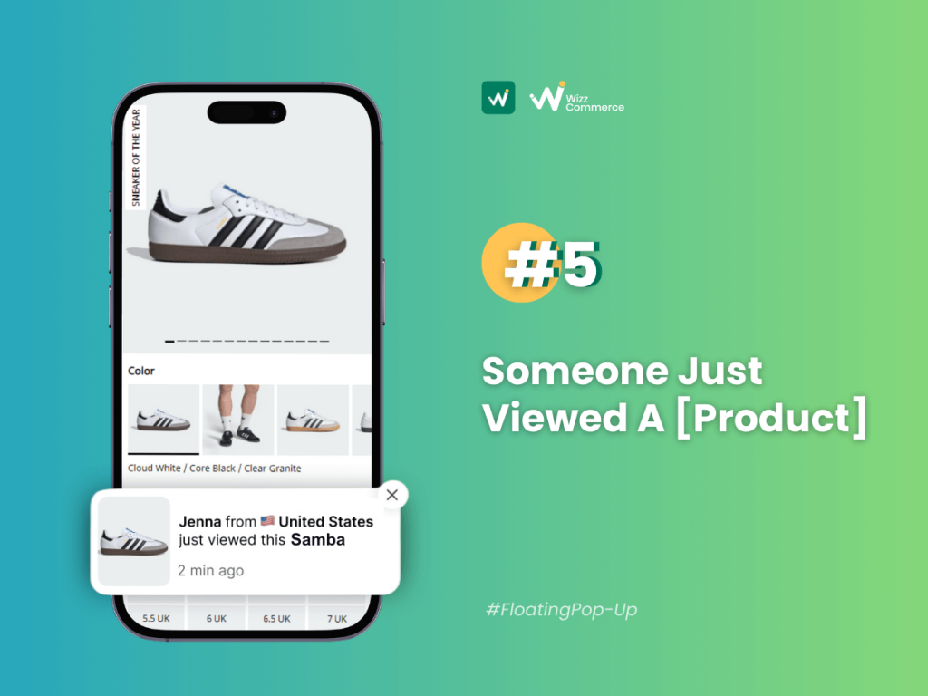 pop up someone just viewed a product