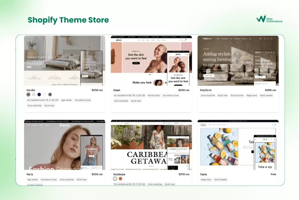 shopify theme store