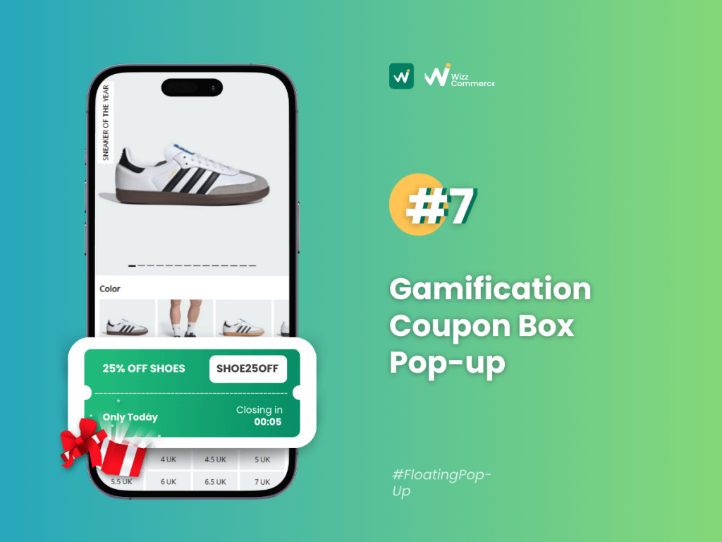 Shopify sales notification Game Coupon Box Pop-up