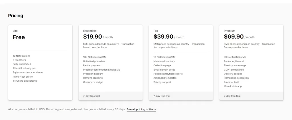 notify me pricing