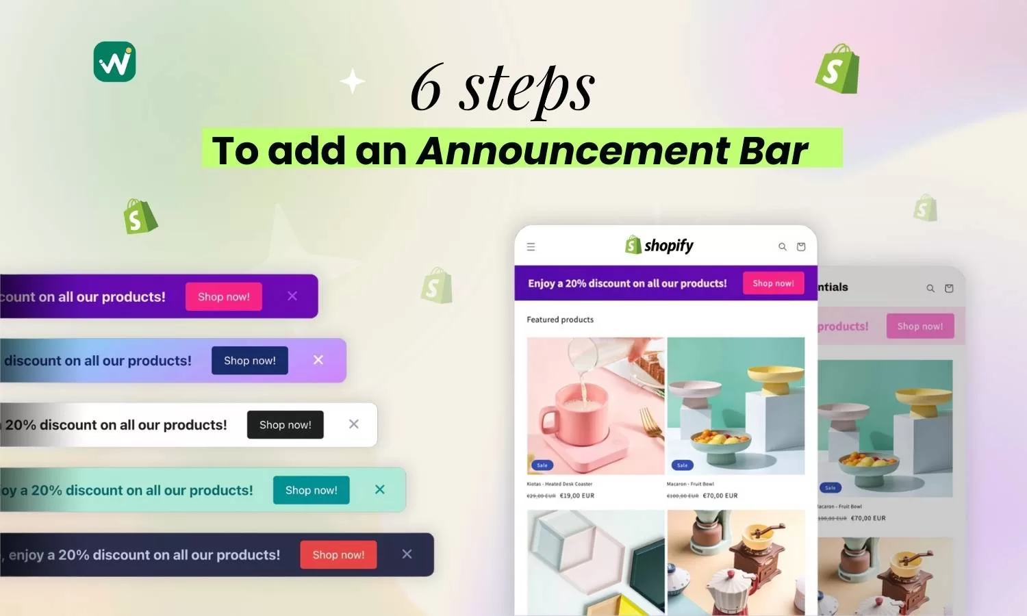 how to add announcement bar in shopify