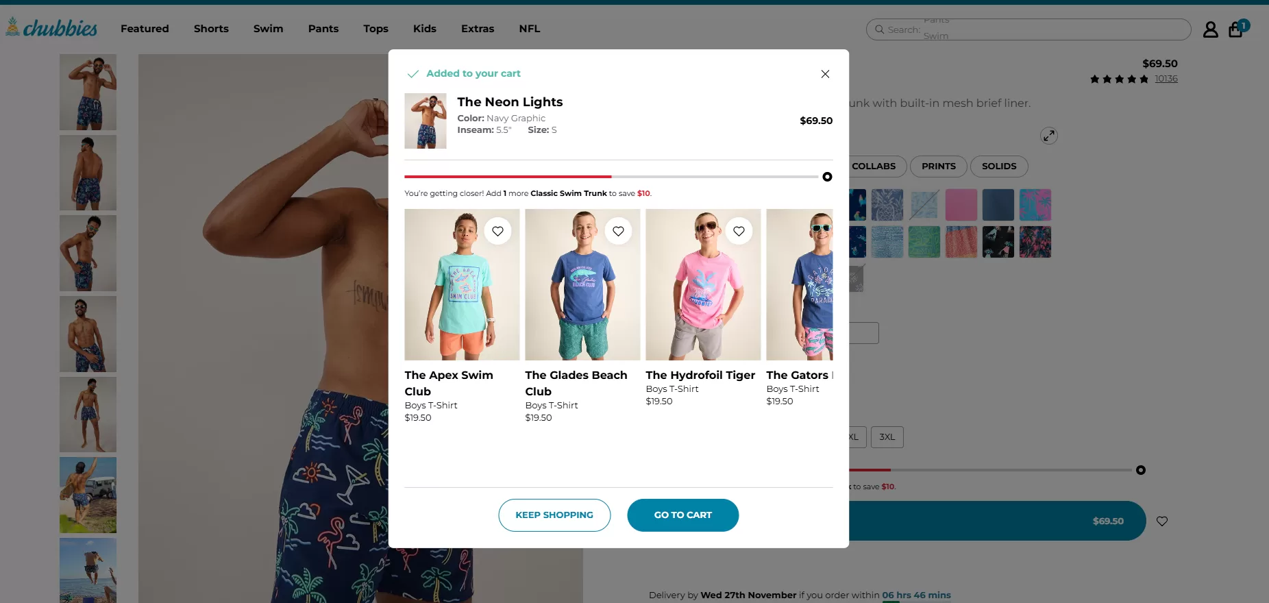 Chubbies-pop-up-upsell shopify stores