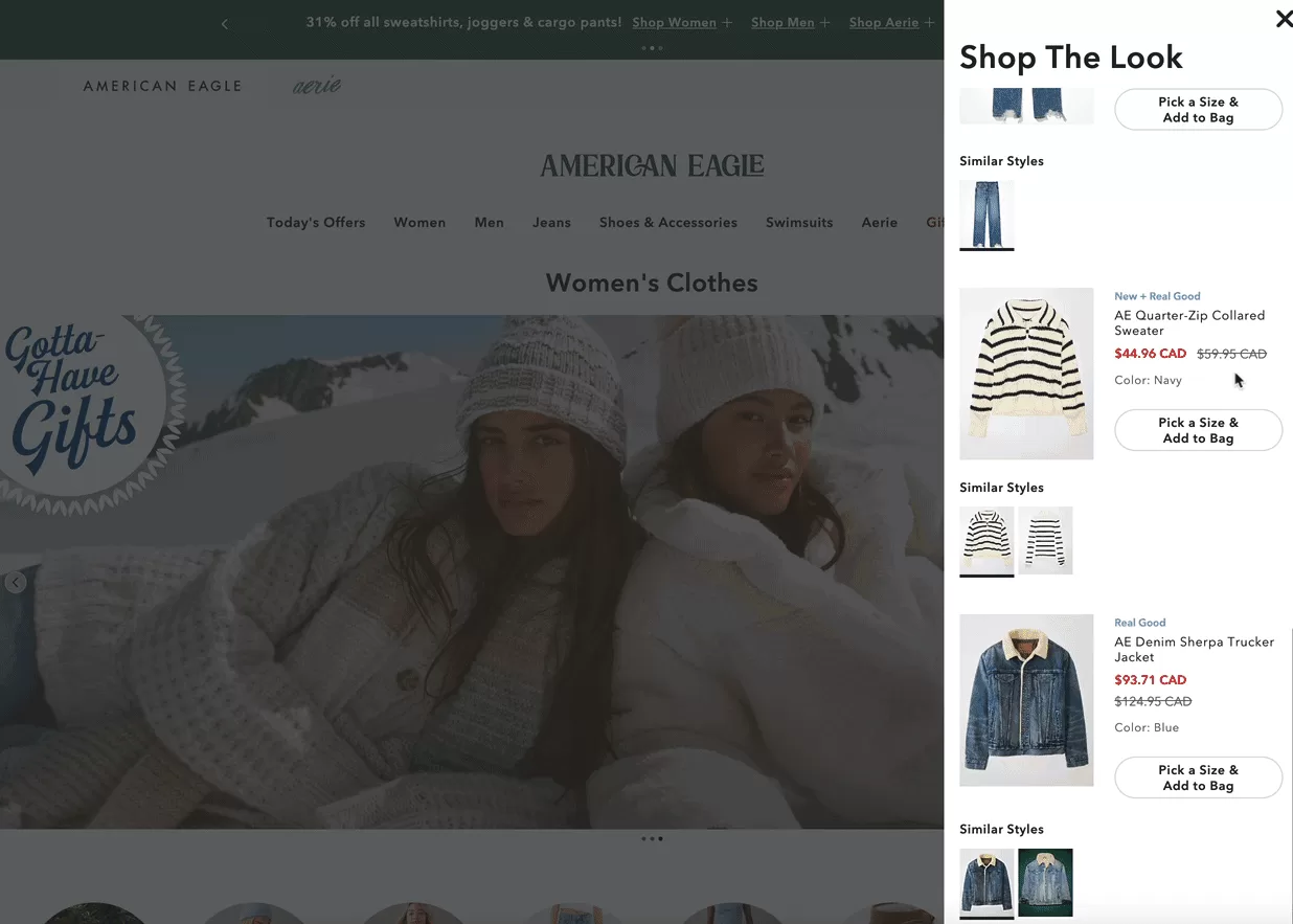 Example of “Shop the Look” Hero Banner for Shopify Stores​