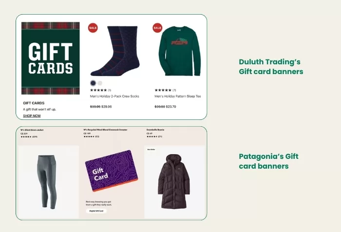 Gift Card Banner Placement on Shopify