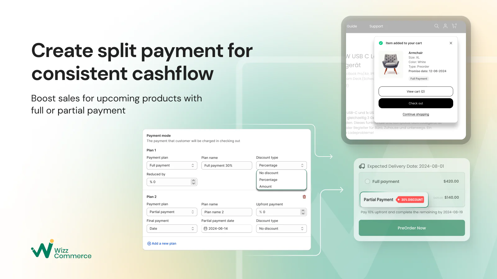 partial payment with discounts