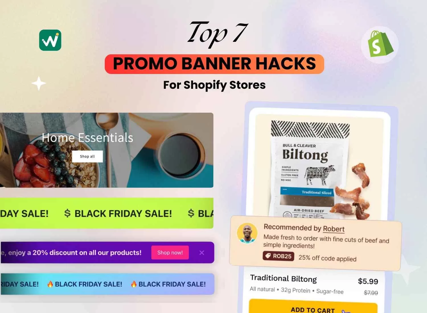 7 Fresh Ideas to Spice Up Your Shopify Promo Banner