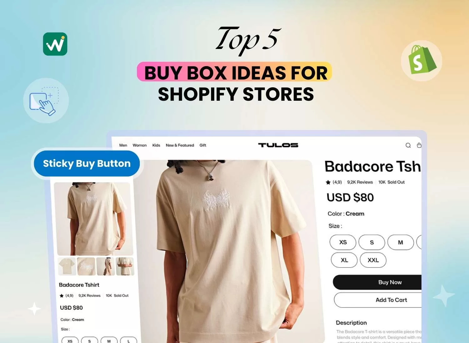Shopify product detail page buy box ideas and examples