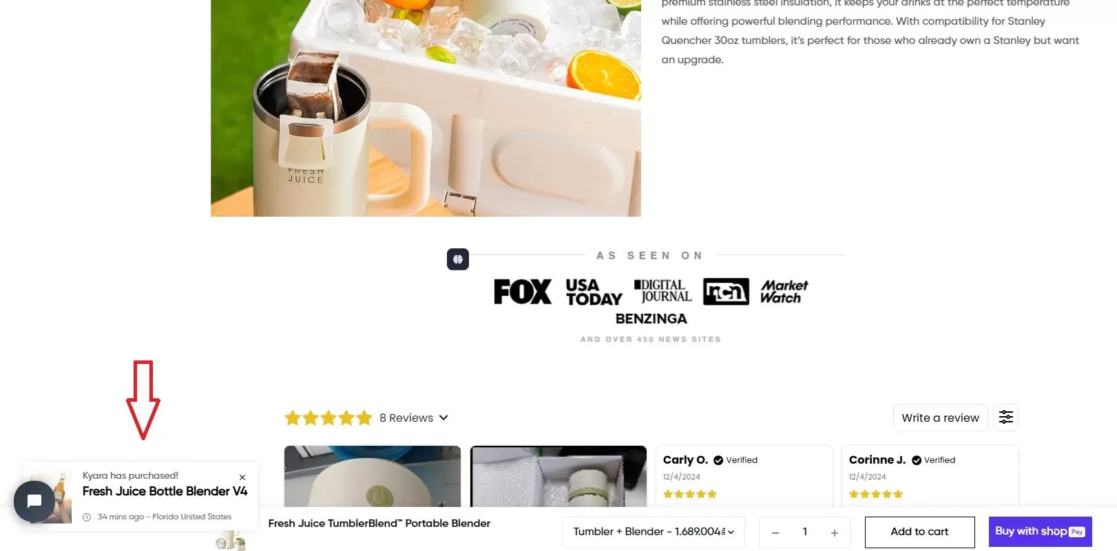 Fresh Juice Blender: A Modern Shopify Dropshipping Website