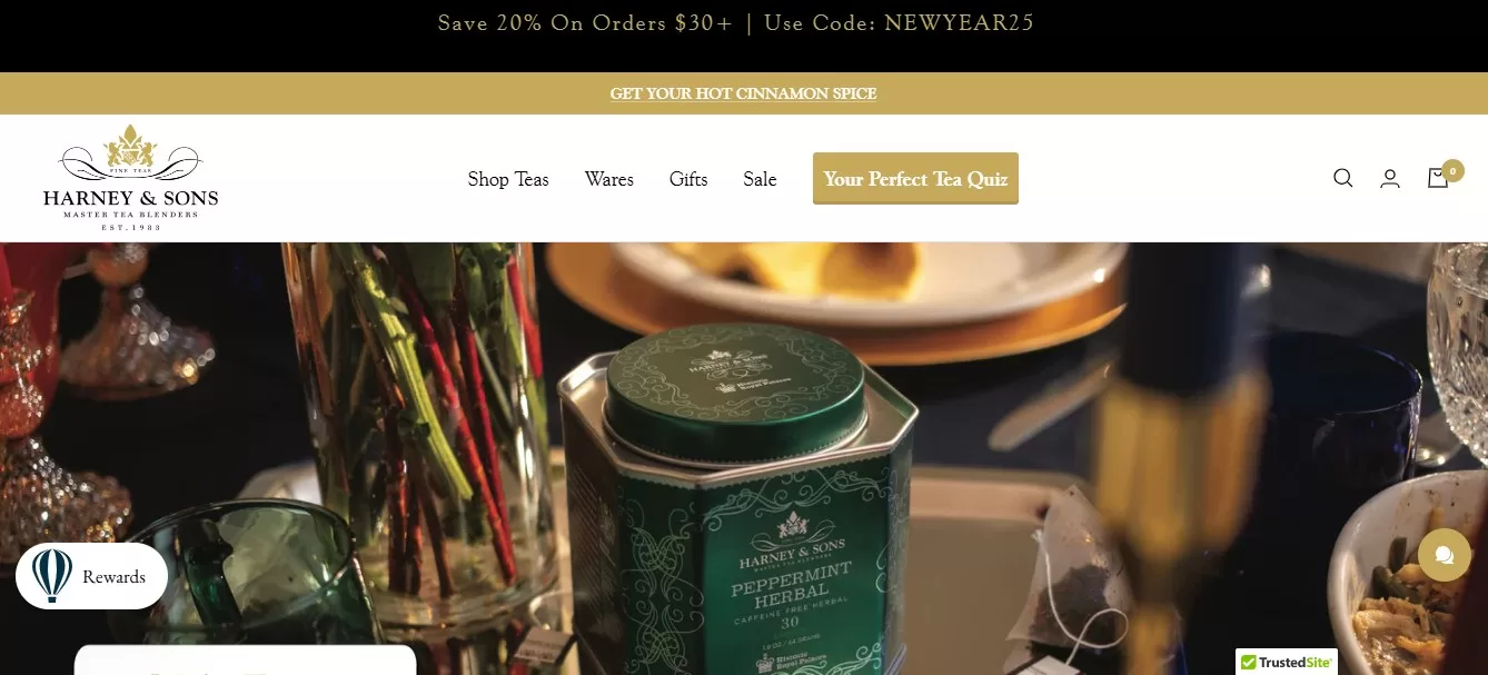 Harney & Sons Fine Teas: Shopify Dropshipping Website with a Tasteful Niche