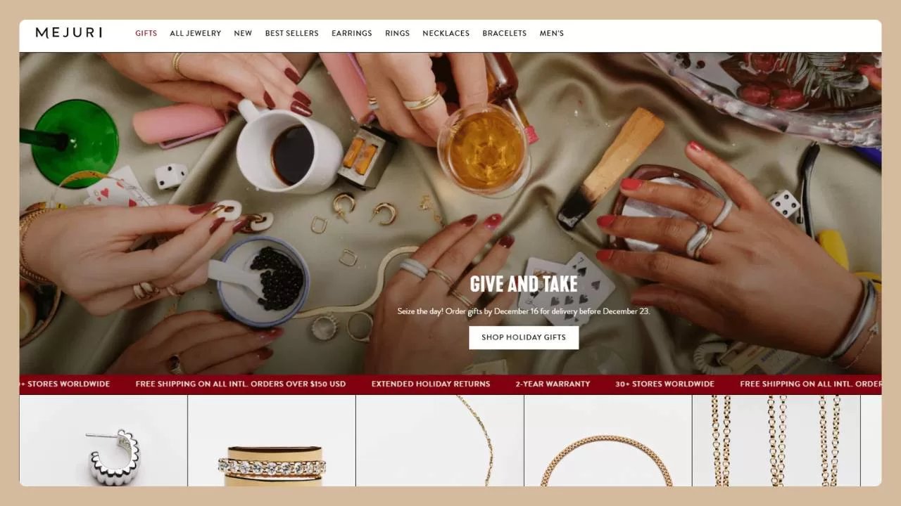 jewelry store example mejuri