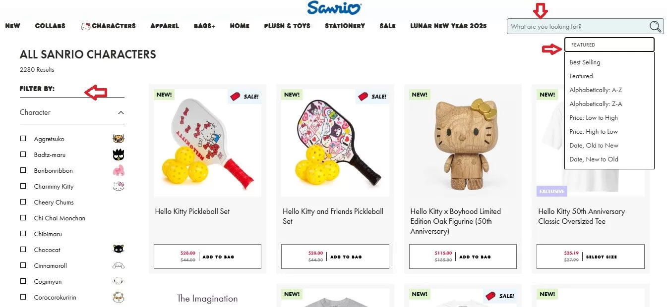 Sanrio: Top Shopify Dropshipping Store for Toys Product Filter
