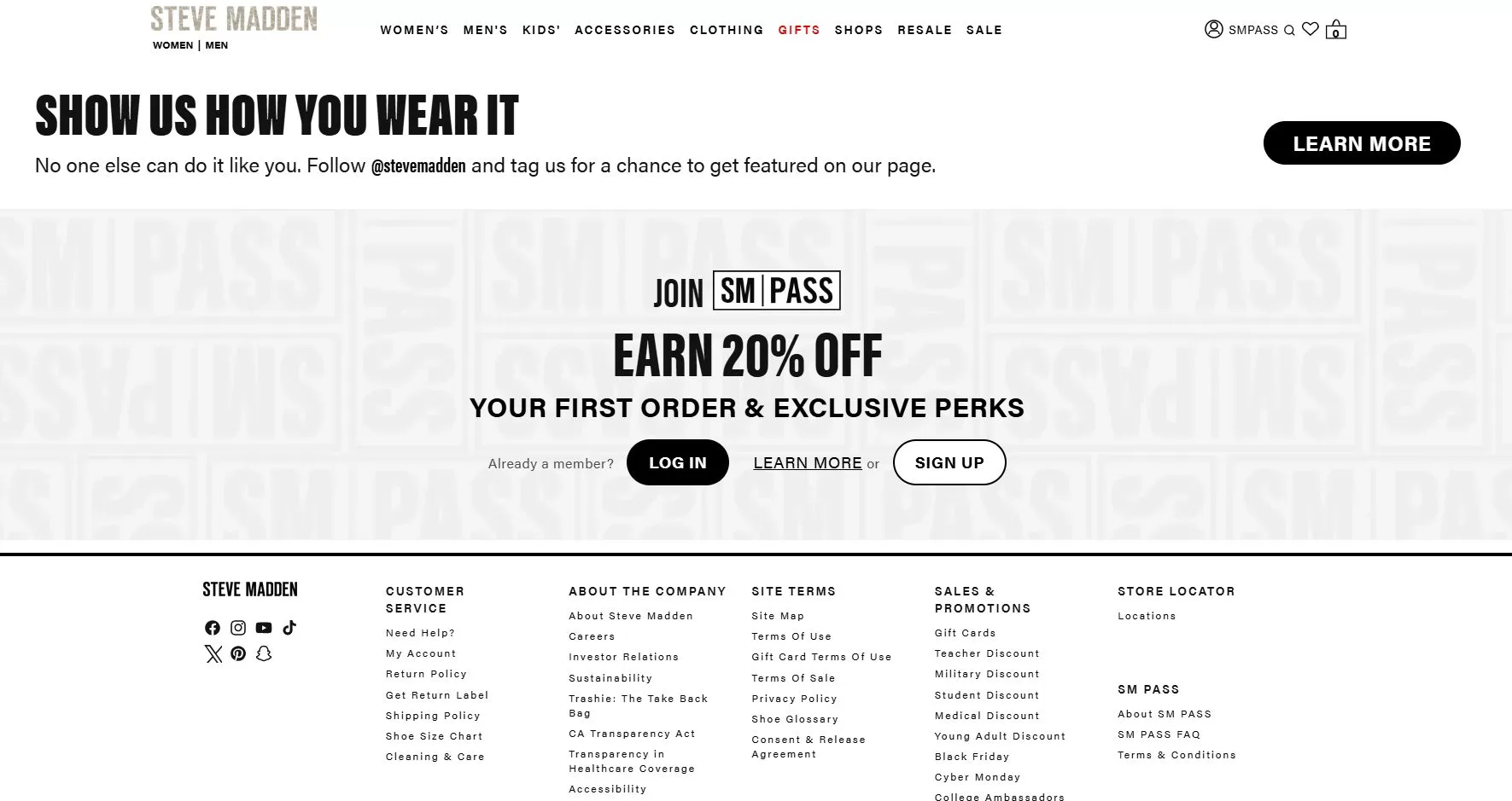 Steve Madden Shopify Clothing Store