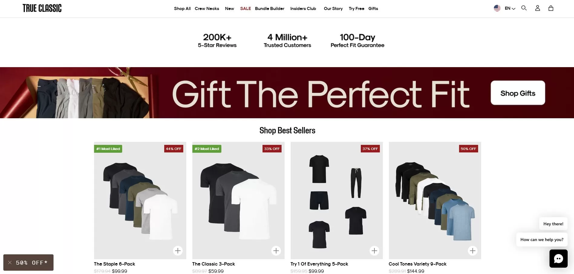 True Classic Shopify Clothing Store Example