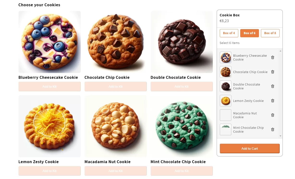 An Example of bundle builder for Shopify store