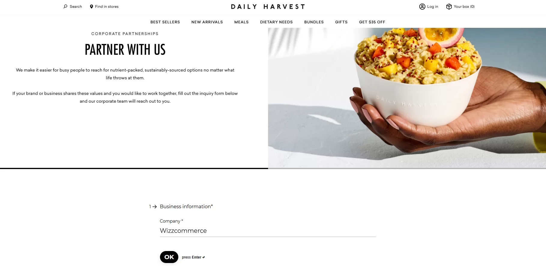 3. Daily Harvest: The Best Shopify Example for Scaling B2B from DTC​