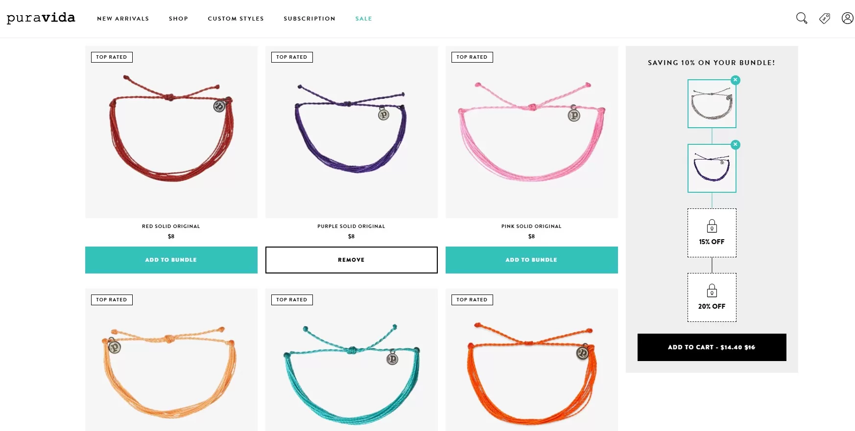 Puravida Shopify Bundle Builder Example