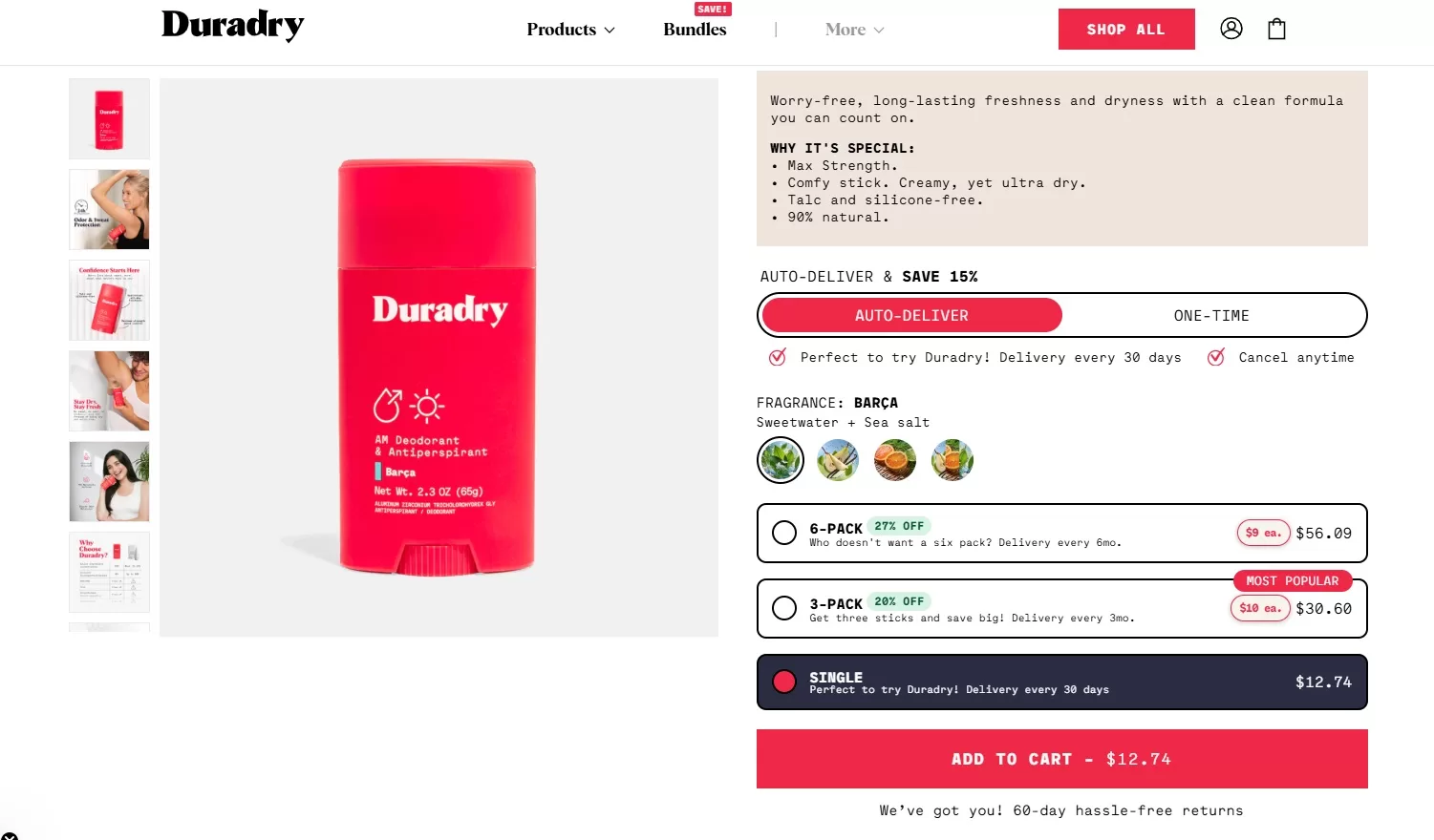 Shopify Volume discount example Of Duradry