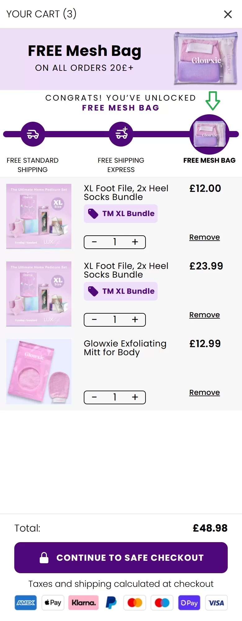 Glowxie Shopify Upsell Progress Bar