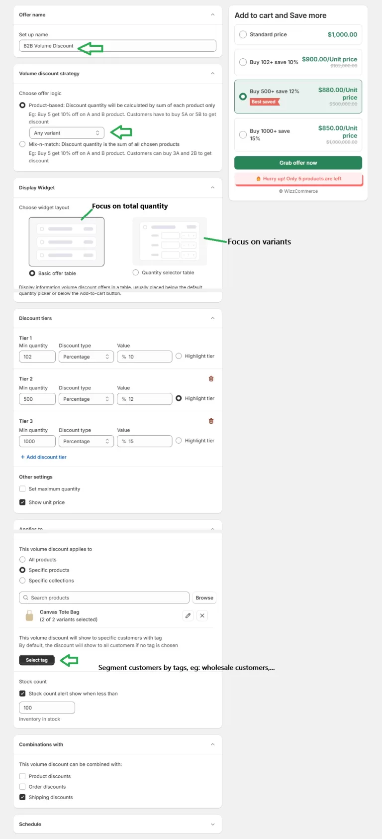 Step by Step to Set up Quantity Break Discount on Shopify for B2B Wholesale Customers