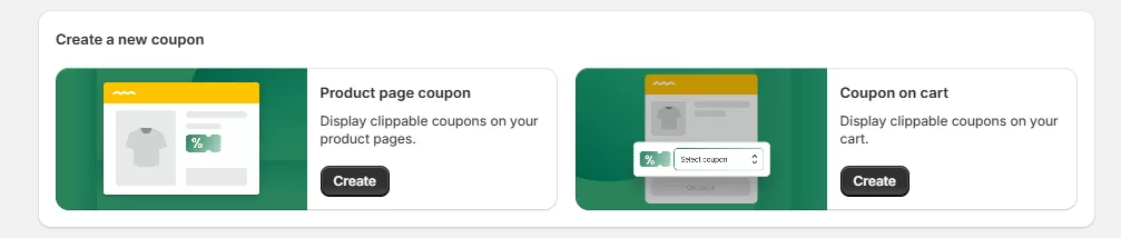 Set up campaign coupons